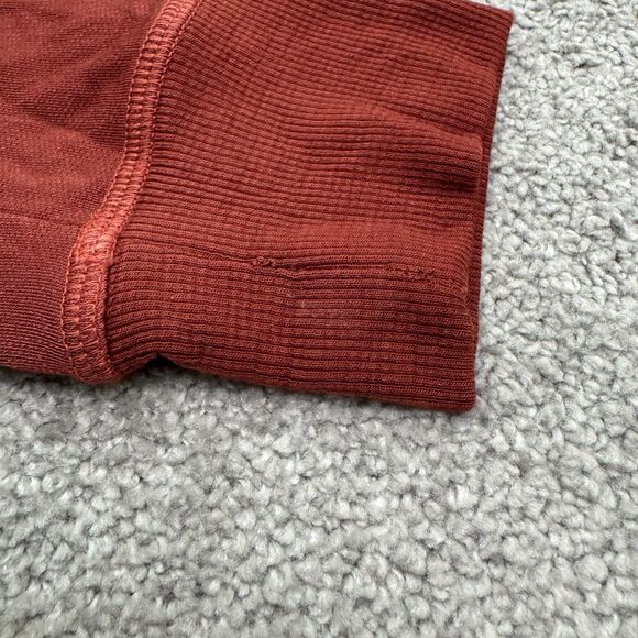 Back Beat Rags Pullover Sweatshirt Womens Large Rust Brown Crew Raglan Casual - Picture 6 of 13